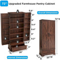 72 - Inch Tall Farmhouse Kitchen Pantry Cabinet - Stylish Storage Cupboard