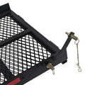 HECASA Hitch Mounted Cargo Carrier Mobility Scooter and Wheelchair Carrier Rack with Loading Ramp Luggage Basket Disability Medical Lift Rack