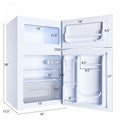 Costway Refrigerator Small Freezer Cooler Fridge Compact 3.2 cu ft. Unit, Grey