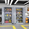 SOLAURA 71" Metal Garage Storage Cabinet with Locking Doors and Adjustable Shelves for Home, Office(Black)