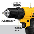 DEWALT 20V Max Cordless Drill/Driver Kit, Compact, 1/2 - Inch (DCD771C2), Yellow