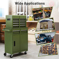 2 - in - 1 Rolling Tool Chest, 5-Drawer Tool Storage Cabinet with Wheels, Adjustable Shelf, Tool Box Organizer for Garage Warehouse Workshop
