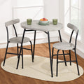Best Choice Products 3 Piece Modern Oval Dining Table Set, Small Kitchen Dinette W/ 2 Chairs Black/Black