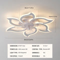 Garwarm Dimmable Ceiling Fan with Light and Remote Control, 27" Small Flush Mounted Ceiling Fan