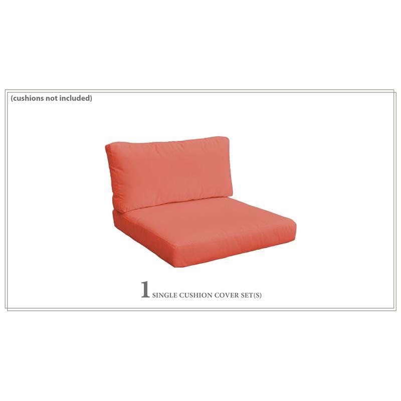 TK Classics Covers for Chair Cushions 4" Thick in Tangerine