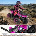 24V Kids ATV Ride On Quad, Electric 4 Wheeler Toy with 5Mph Max Speed, LED Headlights, Music, Front & Rear Storage for Boys Girls