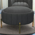 SEYNAR Modern Velvet Tufted Swivel Club Chair and Ottoman Set