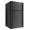 Costway Refrigerator Small Freezer Cooler Fridge Compact 3.2 cu ft. Unit, Grey