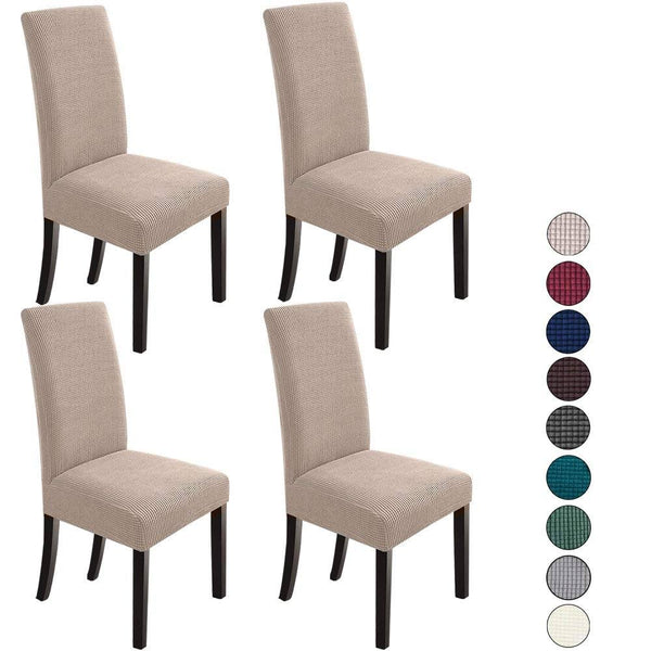 Northern Brothers Dining Room Chair Slipcovers Dining Chair Covers Parsons Chair Slipcover Stretch Chair Covers for Dining Room Set of 4,Khaki