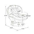 Velvet Swivel Accent Chair with Ottoman, Modern Chaise Lounge Chair with Metal Frame and Footstool, Comfy Armchair Reading Chair