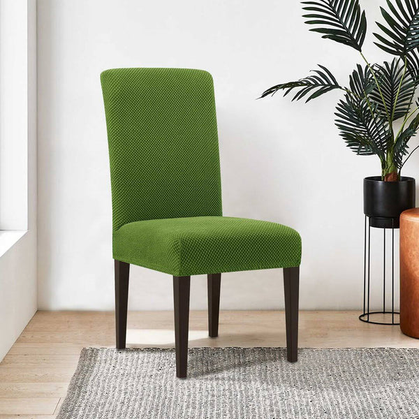 Box Cushion Dining Chair Slipcover Winston Porter Color: Green