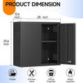 Topass Metal Wall Cabinet with Lockgarage Storage Cabinet, Wall - Mounted Utility Cabinet with Adjustable Shelf & Locking Doors
