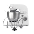 Hamilton Beach 4 Quart Stand Mixer for Kitchen, 7 Speeds, Tilt - Head, Dough Hook, Whisk & Flat Beater, White