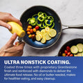 Classic Blue 20-Piece Aluminum Ultra - Durable Non - Stick Diamond Infused Cookware and Bakeware Set