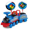 6V 2 - Seater Ride On Train with Detachable Carriage, Under - Seat Storage, Whistle & Flashing LED Lights, Trackless Electric Ride On Toy for Kids