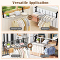 Tangkula Portable Clothes Drying Rack | Extendable Radiator Clothes Airer with Robust Aluminum Frame for Balcony Railings Windowsill